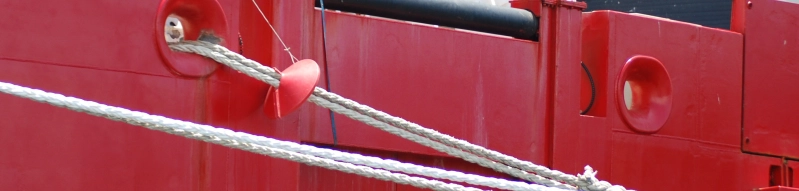 Red Rat Guard being used on ship